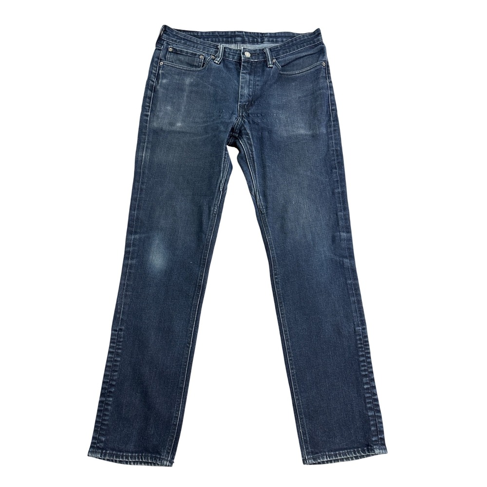 Levis 511 Slim Fit Jeans Mens 34x32 Dark Wash Blue Denim Pants 04511-1907